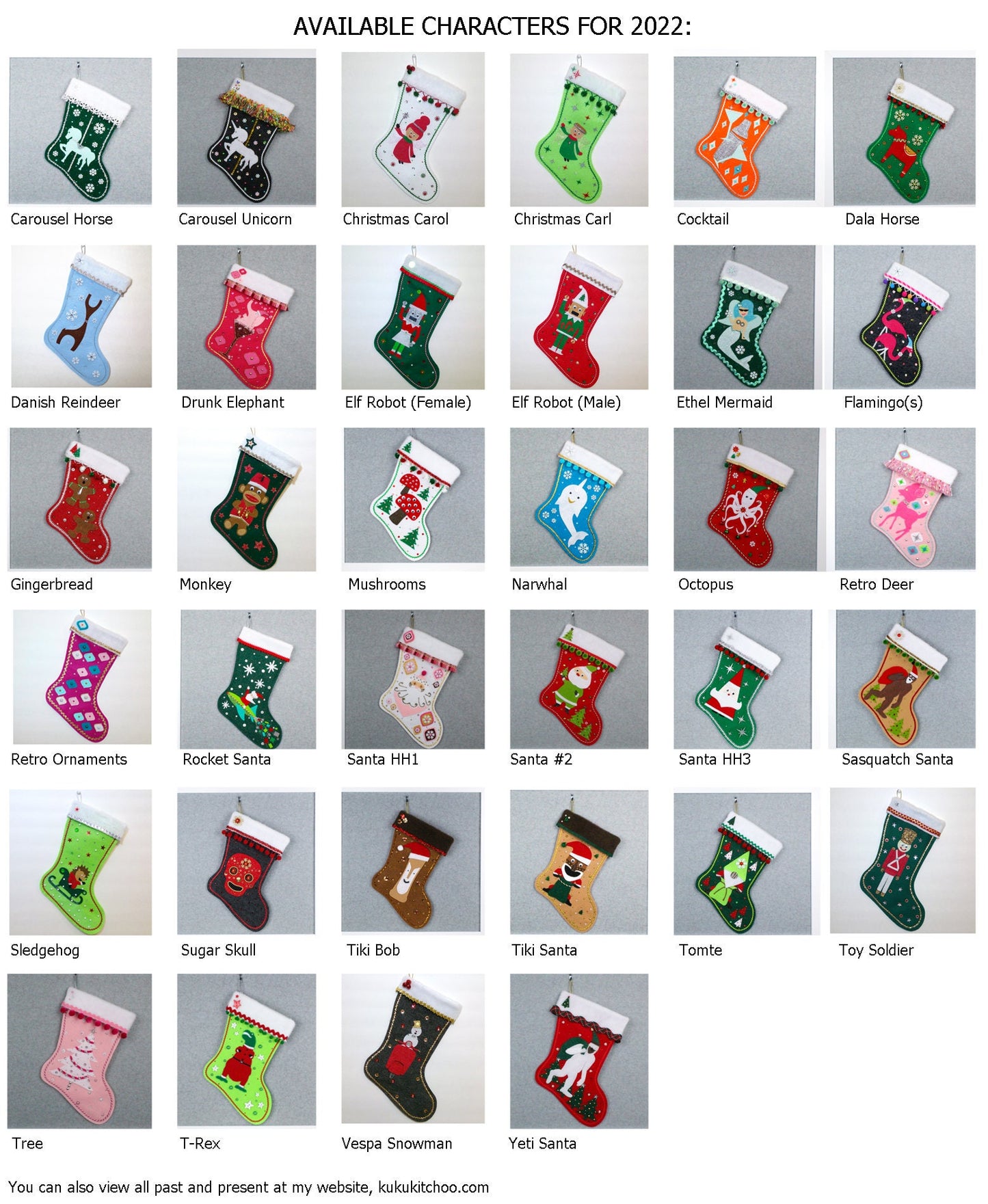 Custom Character Handmade Christmas Stocking