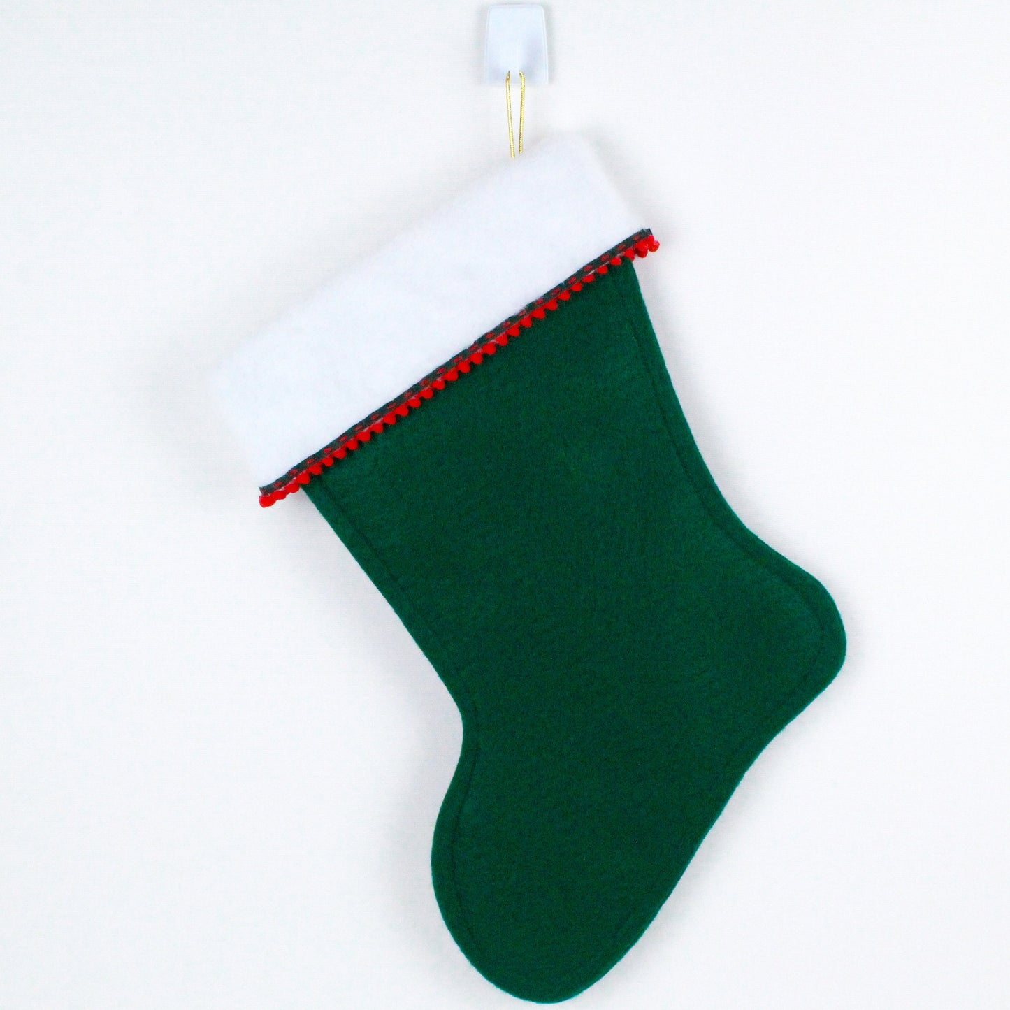 Tiki Bob on green felt Christmas stocking